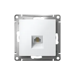 Розетка телефонная 1-м СП AtlasDesign RJ11 механизм бел. SE ATN000181