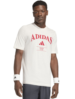 Теннисная футболка Adidas Heritage Graphic Club - chalk white/power red