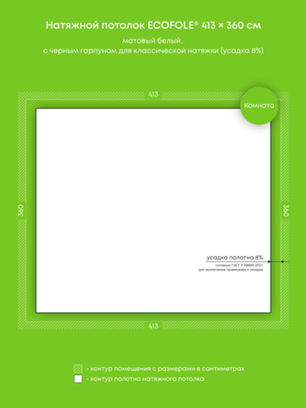 Натяжные потолки: 14.9 м2, 12.6 м2