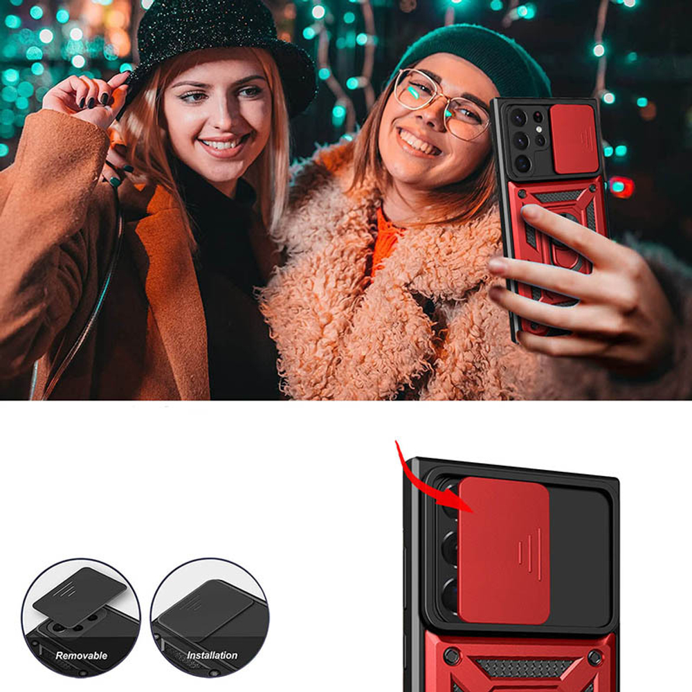Чехол с кольцом Bumper Case для Samsung Galaxy S22 Ultra