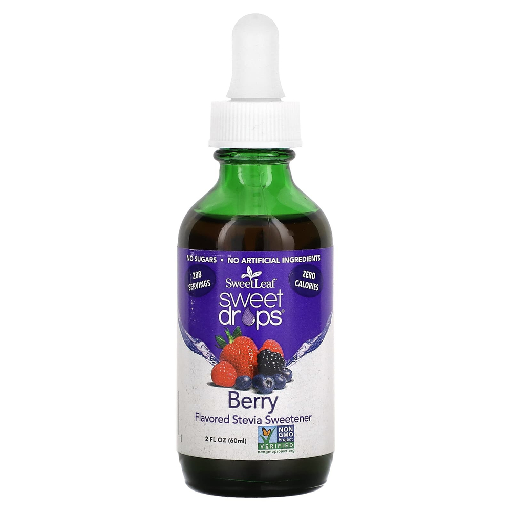 SweetLeaf Stevia, Sweet Drops, ягодный, 60 мл (2 жидк. Унции)