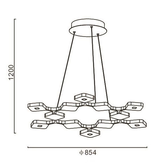 Подвесной светодиодный светильник Romatti Cullinan Favo L11137E