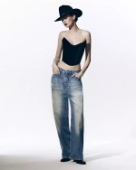 Корсет бархатный черный