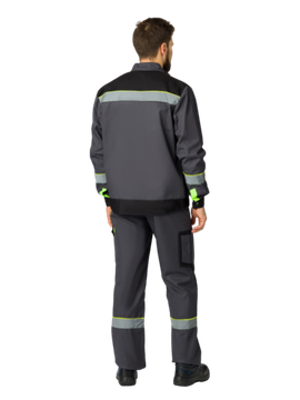 Костюм "Ховард-1" брюки (т.серый/черный/лимон)