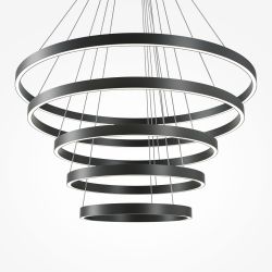 Люстра подвесная светодиодная диммируемая Maytoni Rim MOD058PL-L200BK