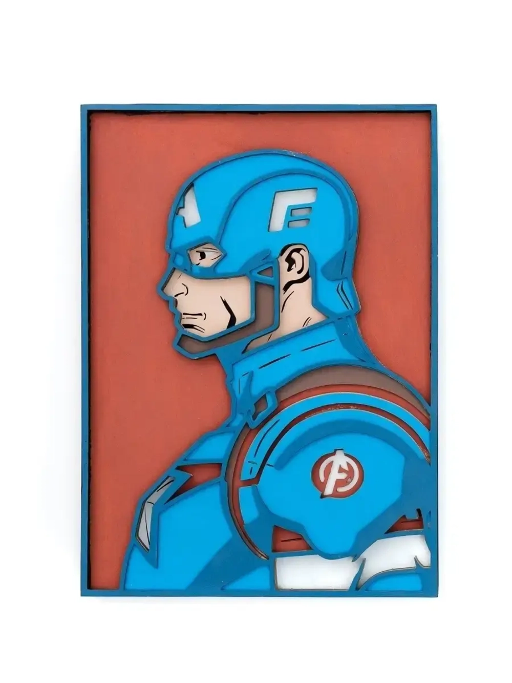 3D Картина по номерам Капитан Америка, мстители Marvel