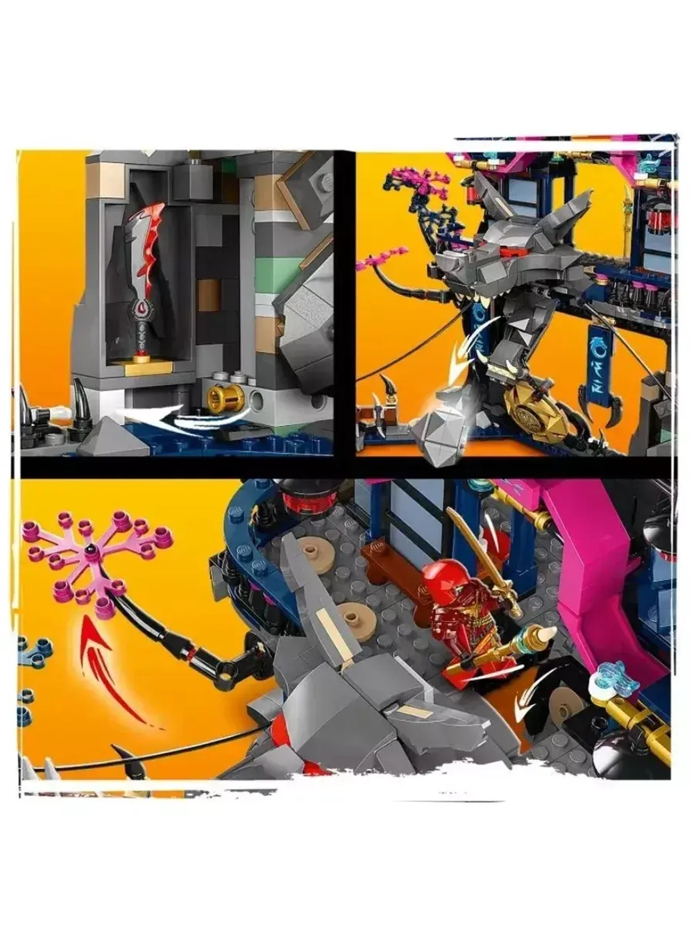 Конструктор Ниндзя Теневой додзе Маска Волка 1190 деталей