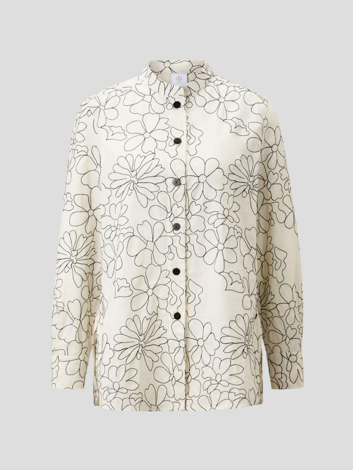 Блуза Chelsy из льняной смеси в белом