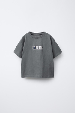 ZARA ФУТБОЛКА С ПРИНТОМ NBA ©DAHLES MAVERICKS, МЯГКИЙ СЕРЫЙ