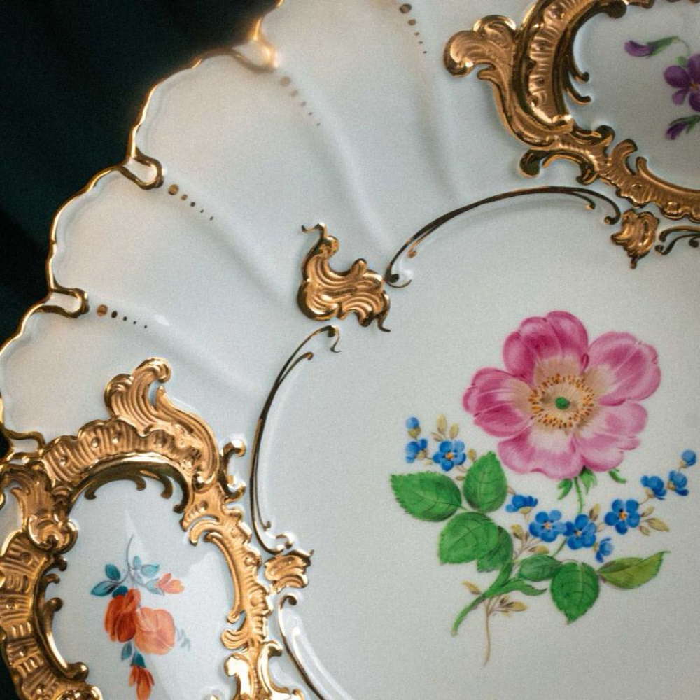 Винтаж: Парадное блюдо.Фарфоровая мануфактура Meissen