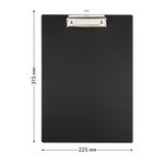 Планшет с зажимом Стамм, ПВХ, 1000мкм, черный