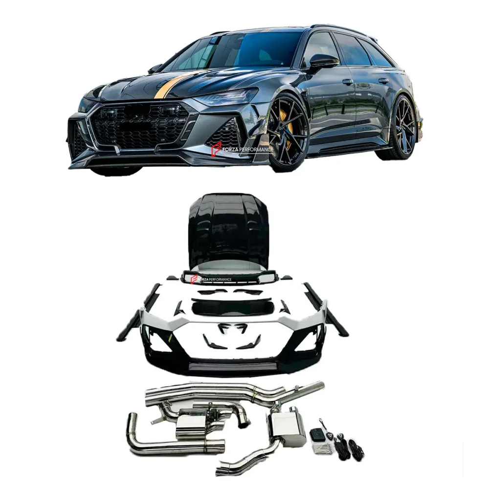 Карбоновый обвес с выхлопной системой для AUDI RS6 C8 2019 - 2023 Ауди