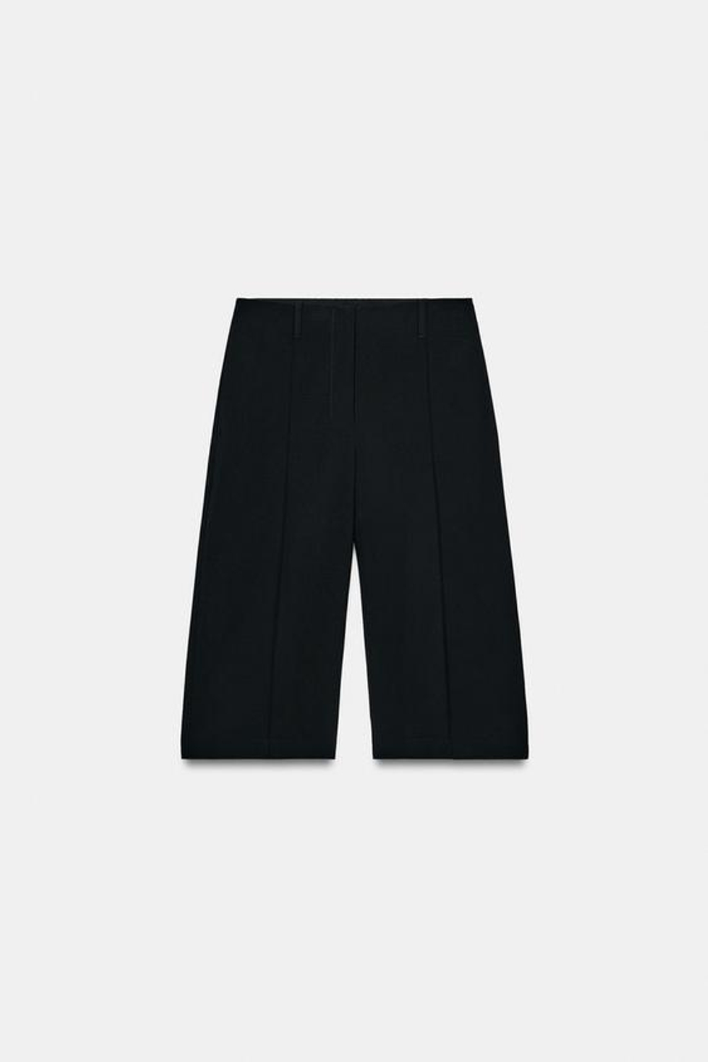 ZARA ПРЯМЫЕ ШОРТЫ СО СТРЕЛКАМИ — ZW COLLECTION, ЧЕРНЫЙ