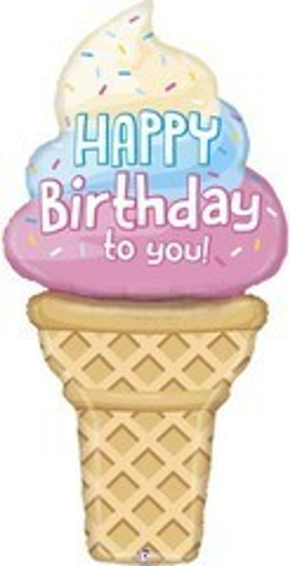 Г Фигура, Мороженое на День Рождения, 60"/152 см, 1 шт. в упак. (под воздух)