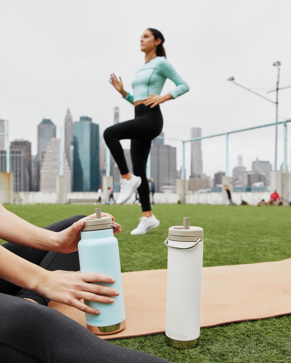 Термобутылка Klean Kanteen TKWide Twist Cap 32oz (946 мл) Blue Tint