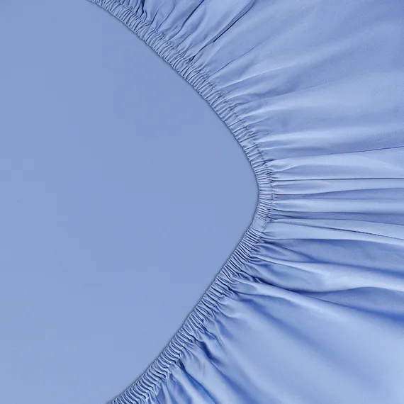 Простыня на резинке из премиального сатина сиреневого цвета из коллекции essential, 180х200х30 см