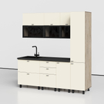 Этна-Алебастр Набор мебели для кухни (комплектация №1) 2000мм