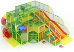 Детский игровой лабиринт «Активити 3 горки» (8,3*9,65*4.1 м)