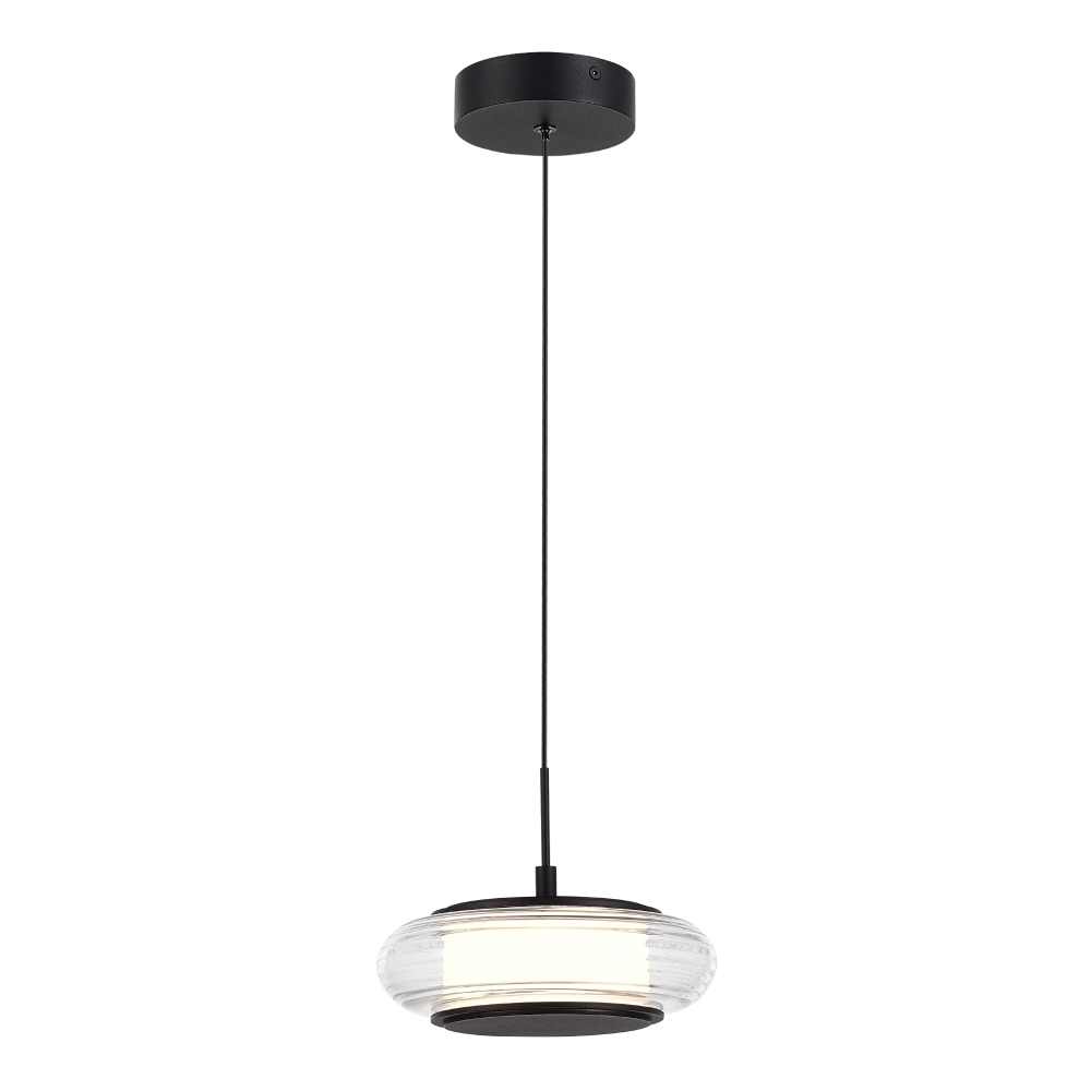 SL6239.403.01 Светильник подвесной ST-Luce черный/прозрачный LED 1*7W 3000K FRITTELA