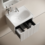 Тумба подвесная SANCOS Code 590х453х400, c одним  ящиком оснащенным доводчиками, цвет белый , арт. CD60W