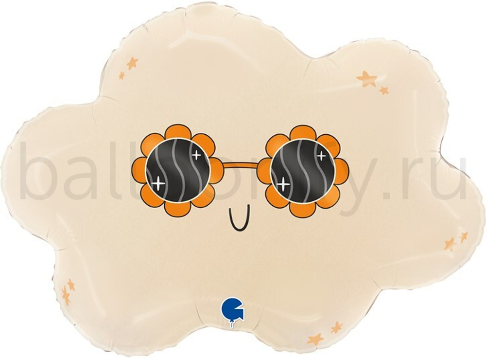 Шар (24''/61 см) Фигура, Стильное облако, 1 шт. в уп.