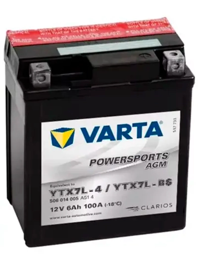 Аккумулятор Varta AGM YTX7L-BS; 506014005