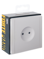 FORTE&PIANO Розетка 1-местная без заземления с защитными шторками винтовое крепление 10А FP217 белый IEK