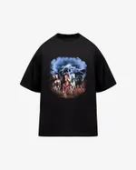 Купить Футболка Called a Garment Horses Peach effect черная Футболка Called a Garment Horses Peach effect черная