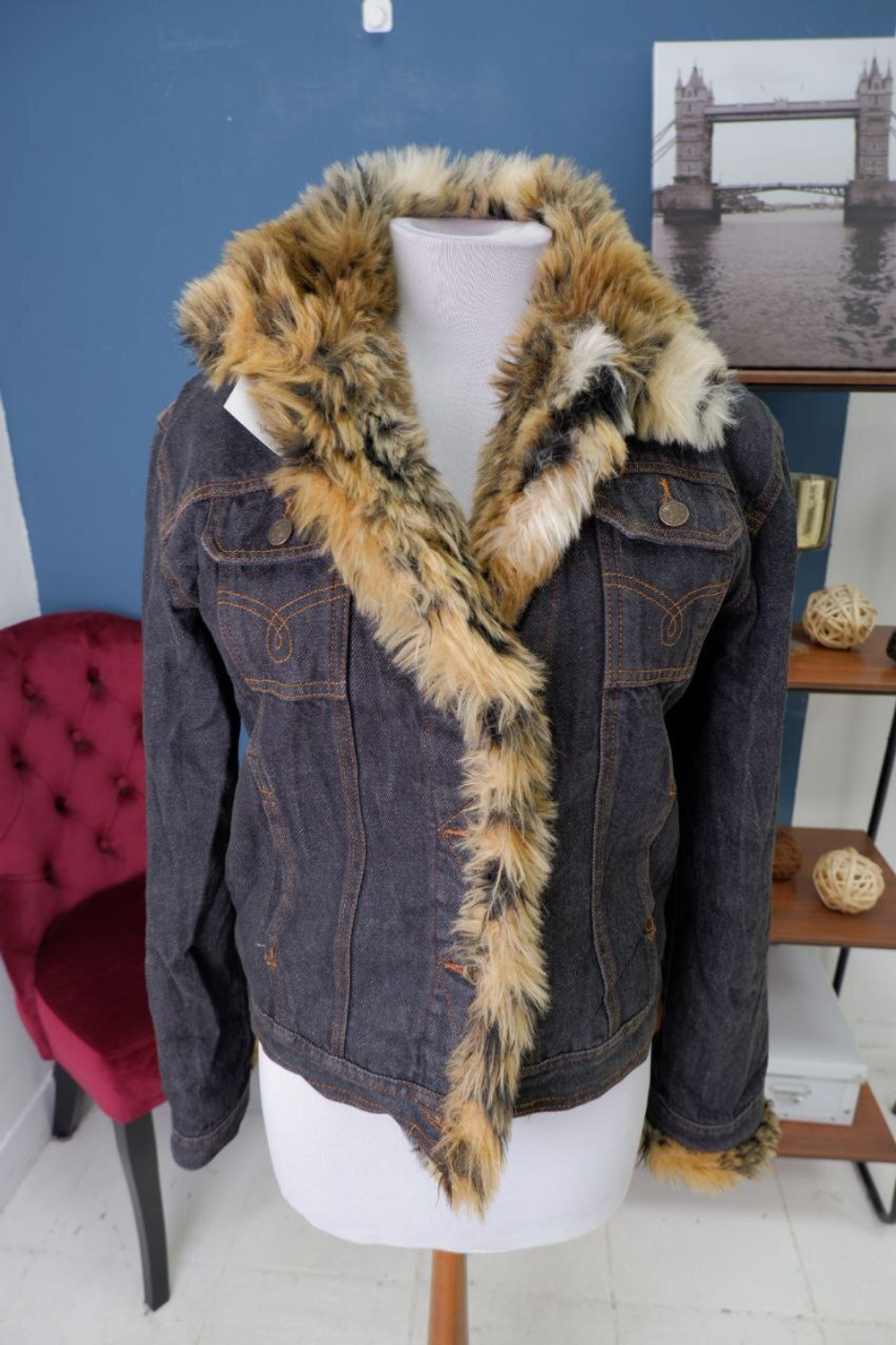 Куртка джинсовая на меху 46-48 размер