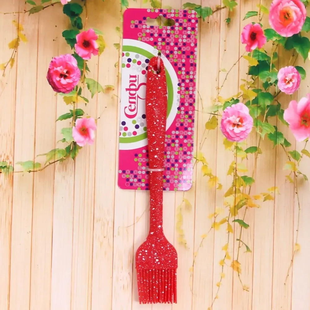 Кисточка кулинарная силиконовая «Bon appétit» 21*3,5см красная