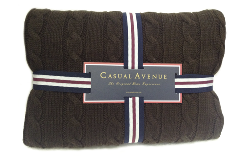 Плед 130х170 Boston от Casual Avenue шоколадный Турция