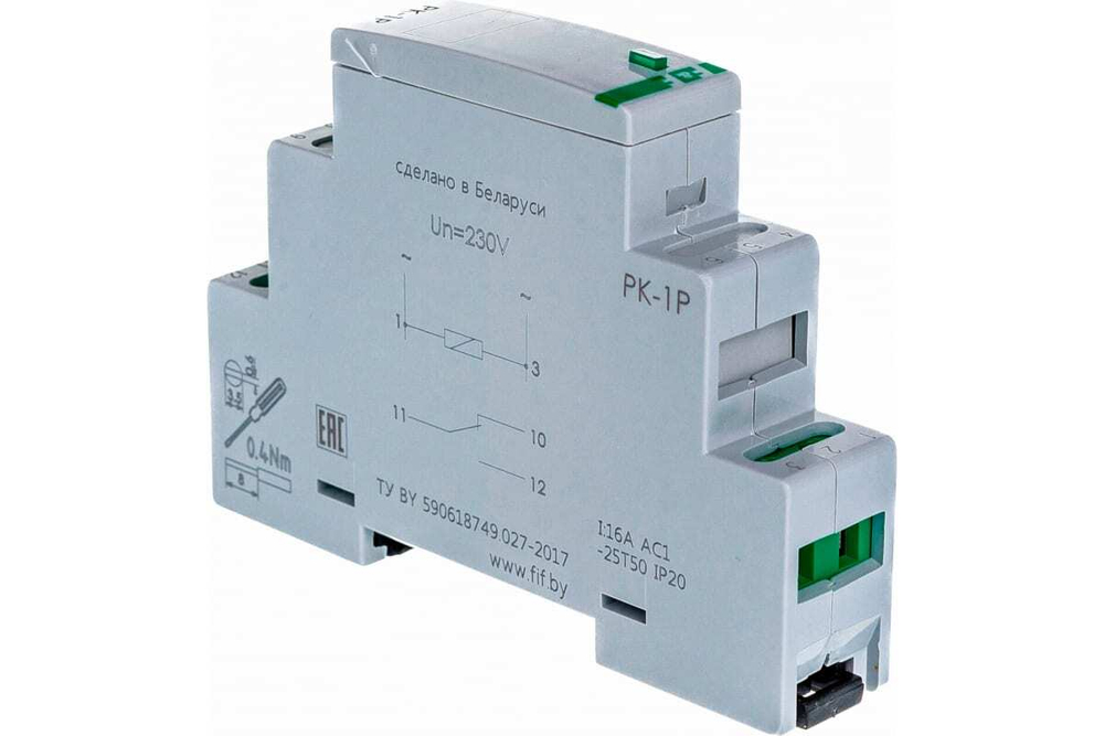Реле промежуточное PK-1P 16A 1NO/NC Un230V