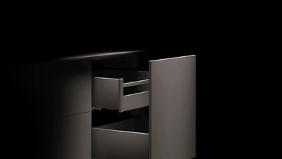 Передний рейлинг для высокого внутреннего ящика LineBox H=203, белый AQ