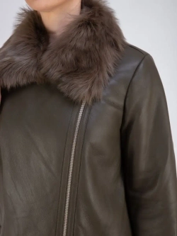 Дубленка зима натуральная длинная Турция