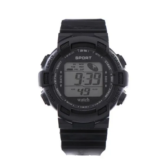 Часы наручные электронные: водонепроницаемоесть, будильник, d-4.5 см, микс
