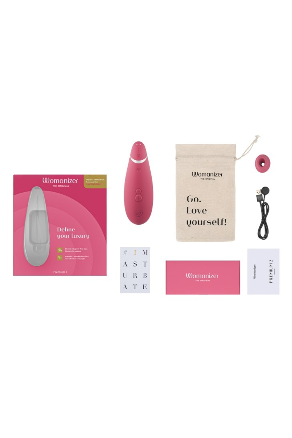 Бесконтактный клиторальный стимулятор Womanizer Premium 2 розовый