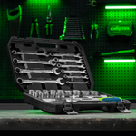 Набор инструментов, 1/2", пластиковый кейс, 32 предмета// Сибртех