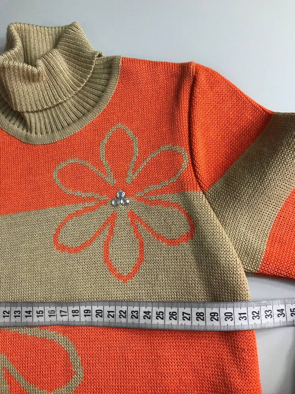 Джемпер с горлом теплый с шерстью в составе на рост 110-116 см, на 5-6 лет, новый