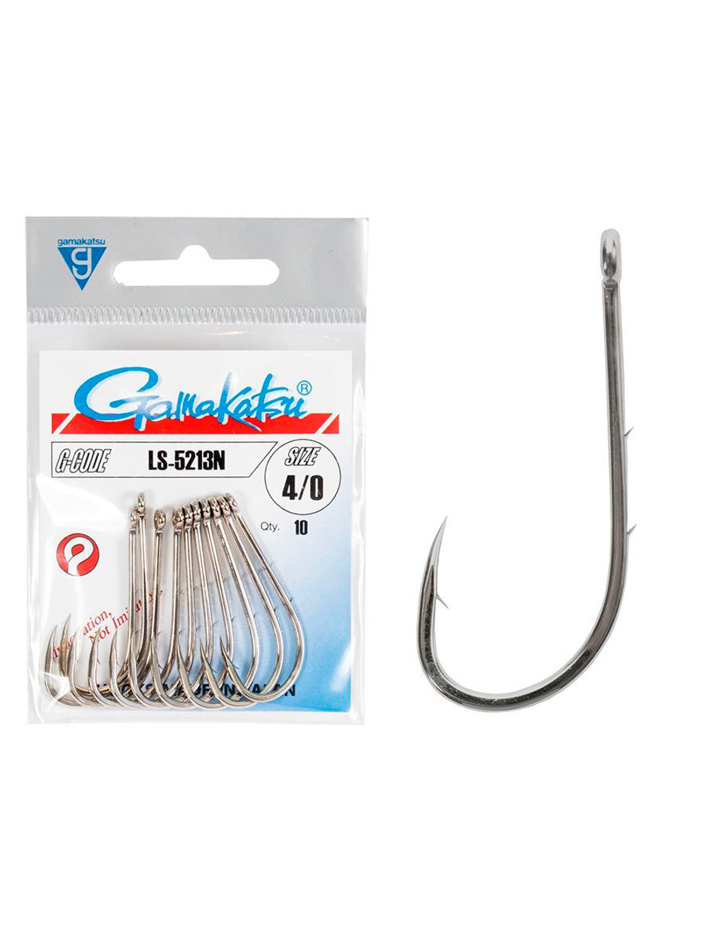Крючки Gamakatsu LS-5213N HOOKS NICKEL размер 4/0 (упк.10шт.)