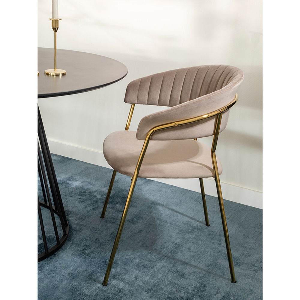 Стул stefany, велюр, серый