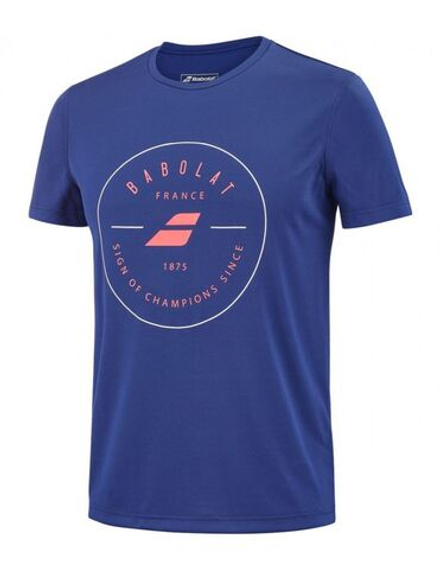 Мужская теннисная футболка Babolat Exercise Graphic Tee Men - estate blue