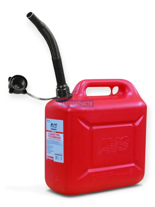 Канистра для топлива, пластик, 10л., красная, AVS TPK-10
