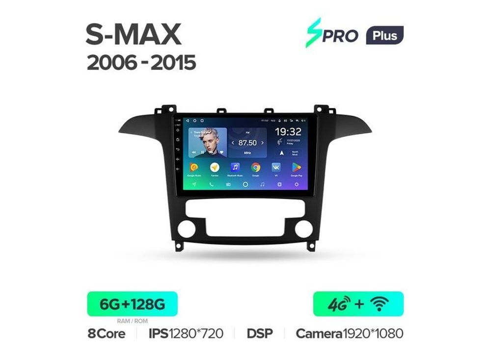Магнитола Teyes SPRO Plus 6-128 Ford S-MAX 1 2006 — 2015 9.0&quot;