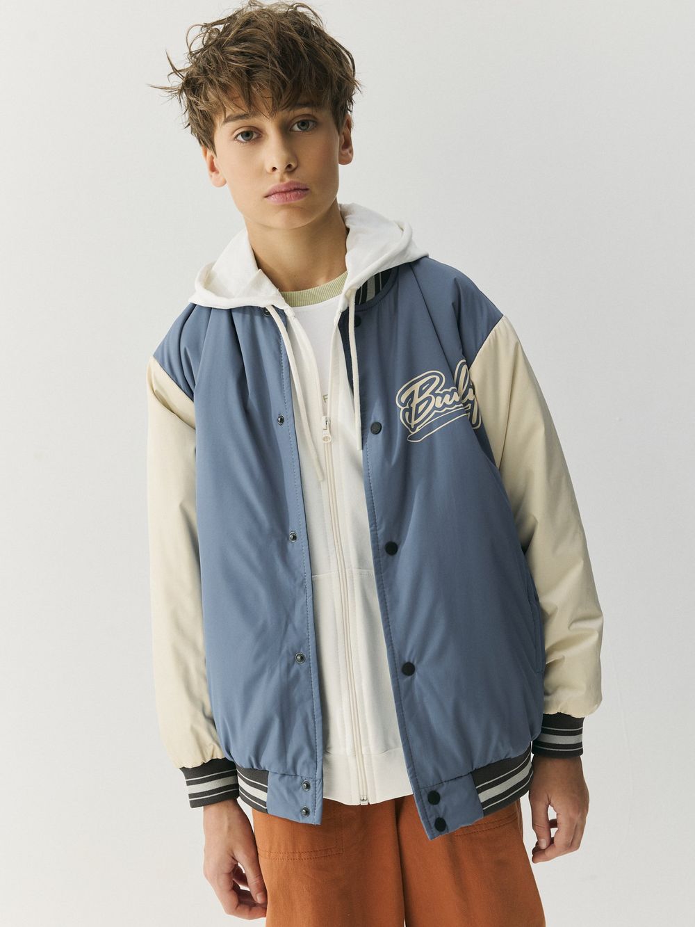 Бомбер с утеплителем "Деним" 7+