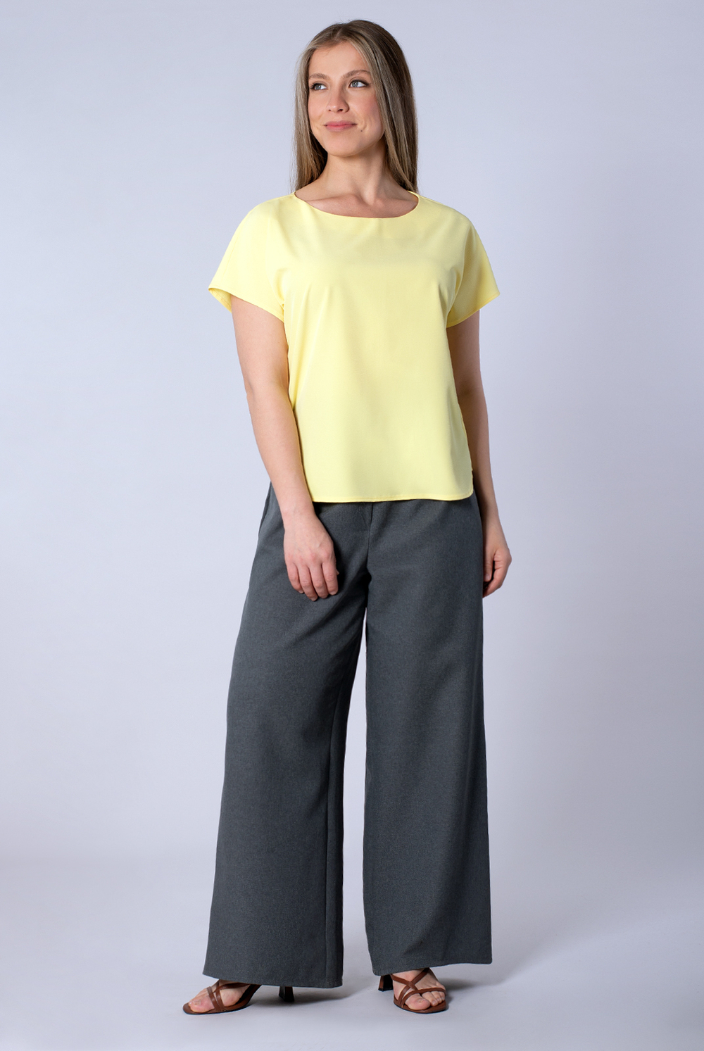 Блузка женская 3256ЗПк, желтый #476Жел093256зпк