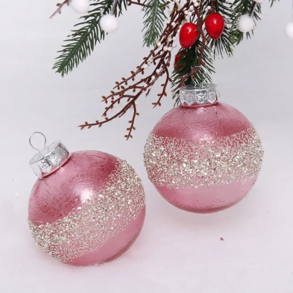 Набор украшений SHINE «Diamonds» 8 см (2 шт.), rose pink