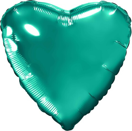 Шар (18""/46 см) Сердце, Бирюзовый, 1 шт. И51