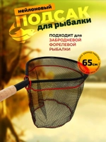 Подсак SC-663241 круглый Черный с красной нитью