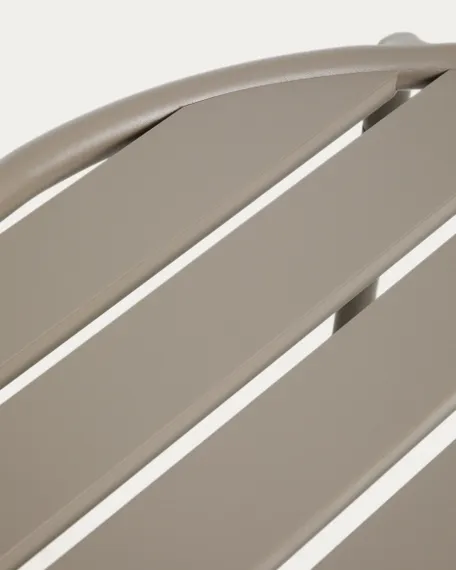 Уличный журнальный столик Joncols из алюминия с бежевой отделкой Ø 60 см