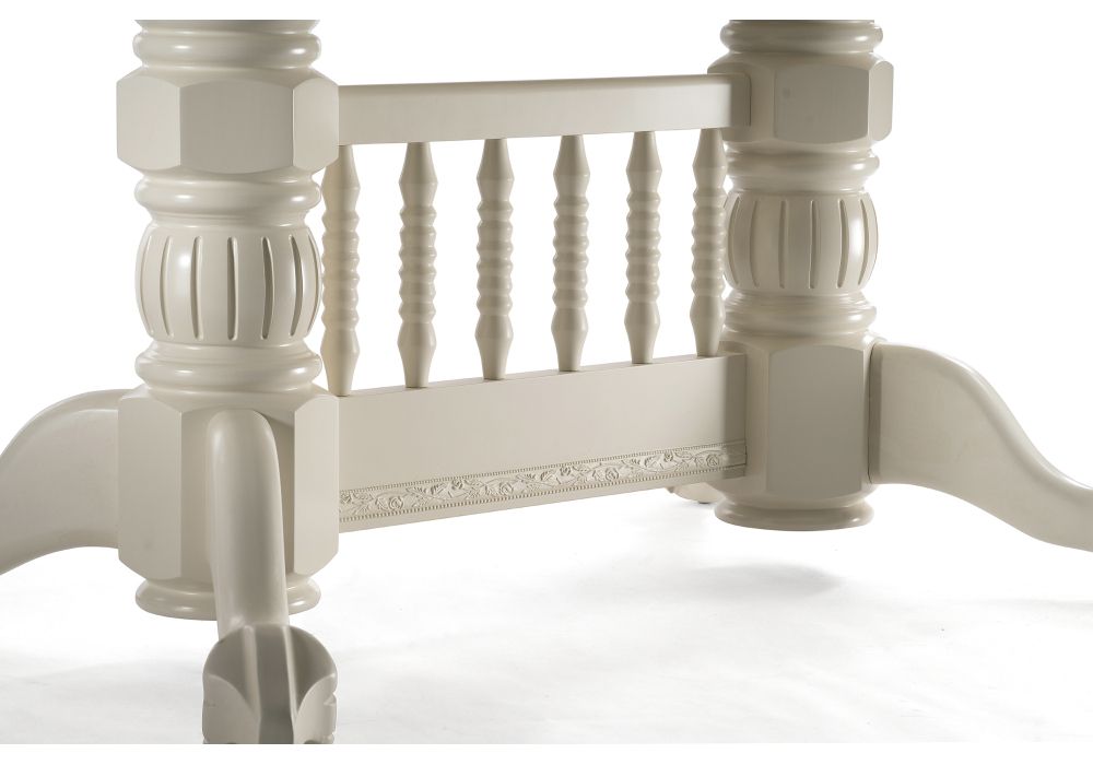 Деревянный стол Кантри 160(200-240)х107х78 слоновая кость